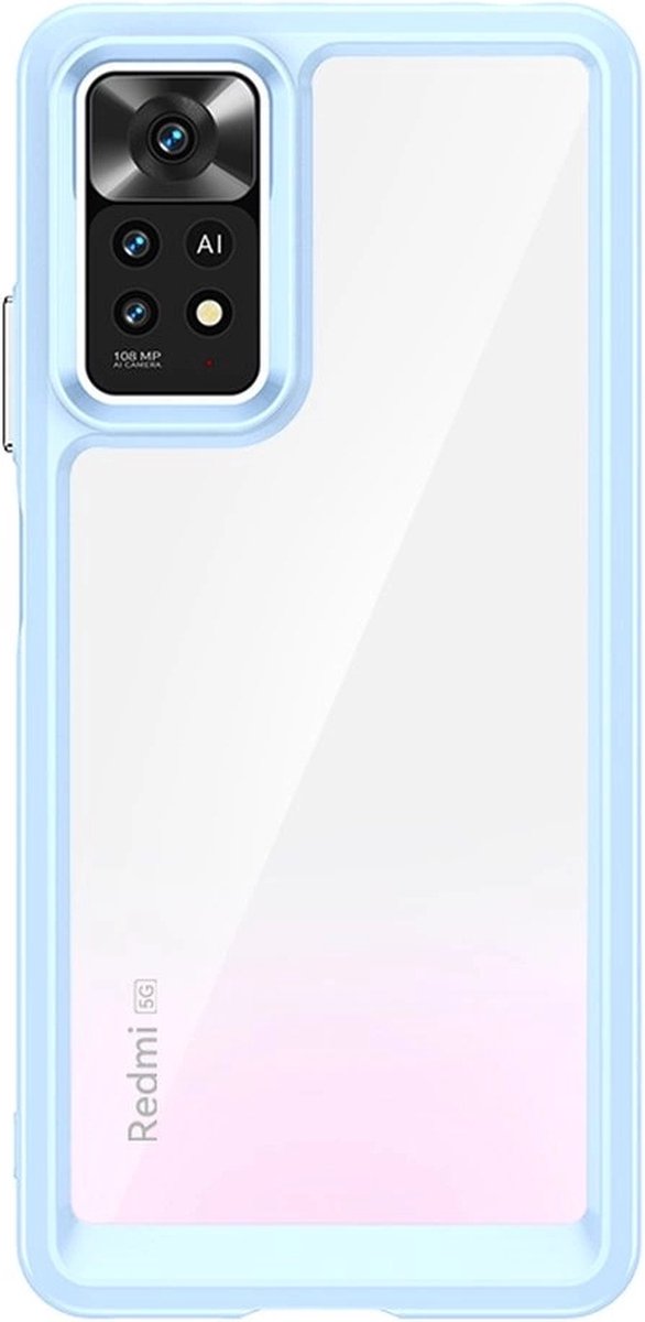 Hurtel Outer Space Case for Xiaomi Poco X5 5G / Redmi Note 12 5G Cover with a Flexible Frame Blue