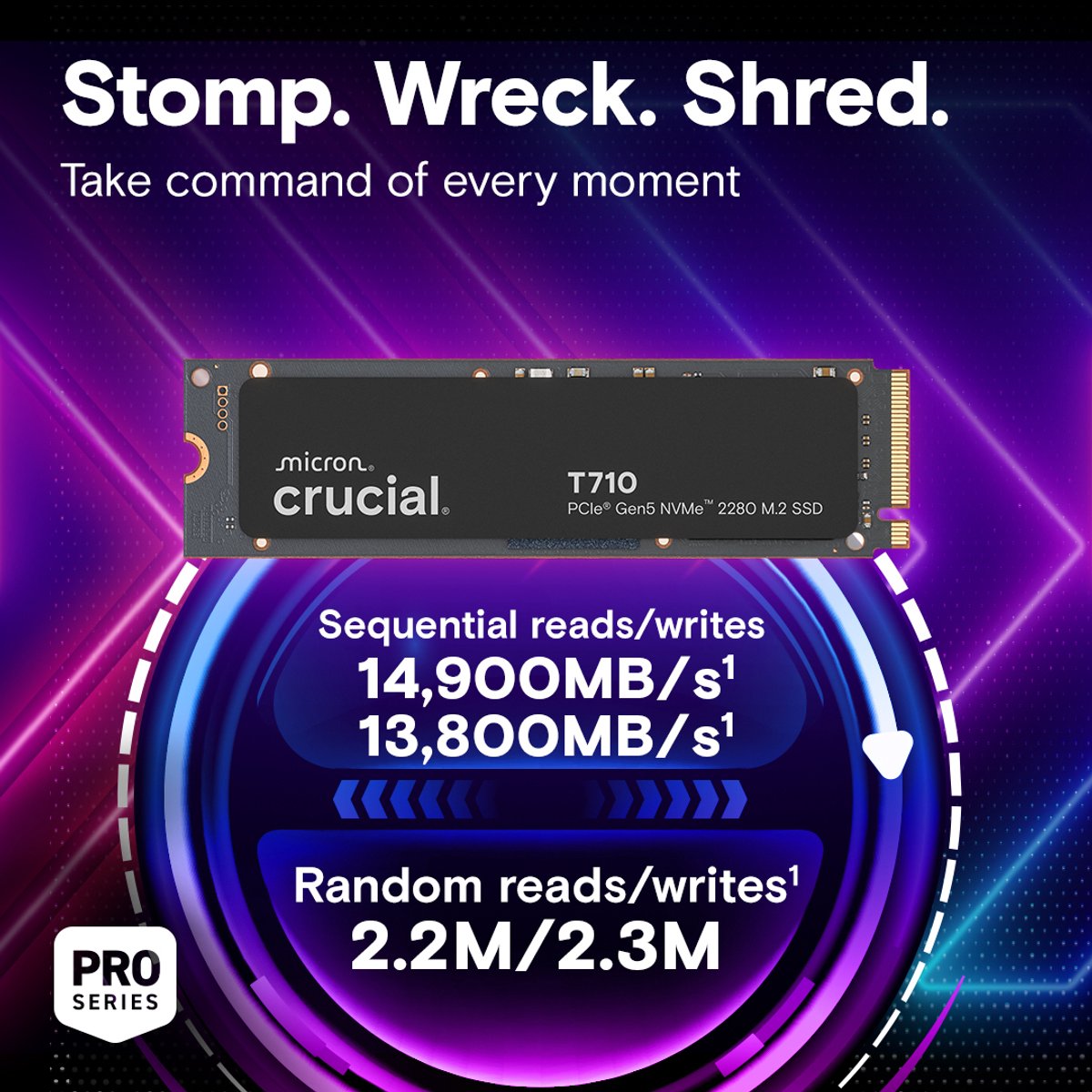 Crucial T710 SSD 1TB M.2 2280 PCIe Gen5 NVMe Internes Solid-State-Module