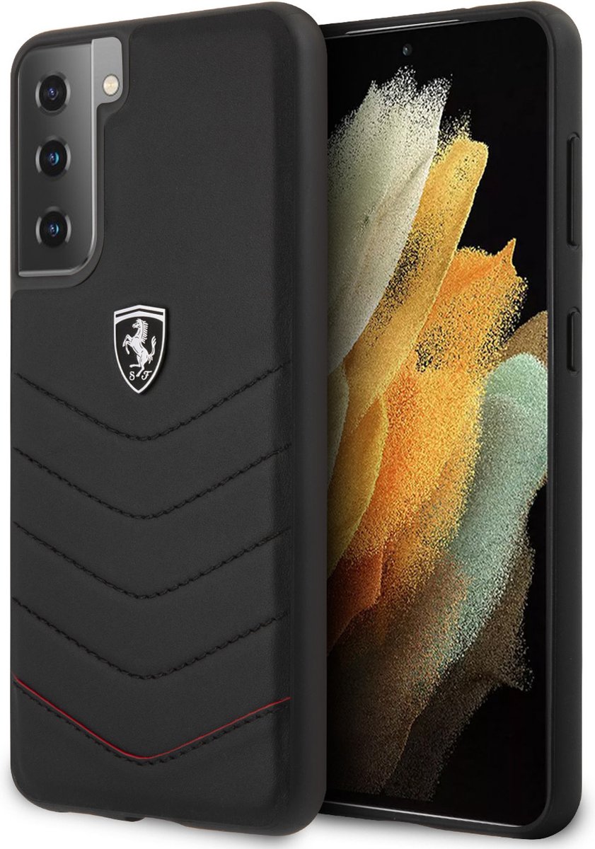 Ferrari Off Track Quilted Case for Samsung Galaxy S21+ - Black