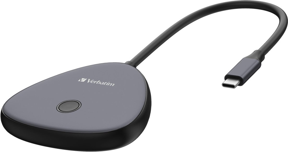 VERBATIM Share My Screen USB-C kabelloser Display Adapter 4K mit Hub WDA-02