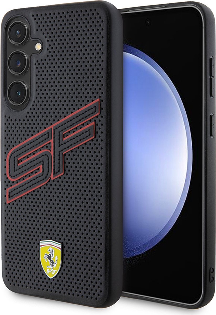 Ferrari Big SF Perforated Case for Samsung Galaxy S24+ - Black