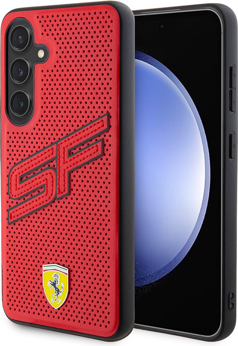 Ferrari Big SF Perforated Case for Samsung Galaxy S24 - Red