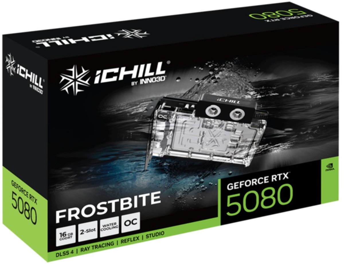 INNO3D GeForce RTX 5080 iCHILL Frostbite - 16GB GDDR7, HDMI, 3x DP