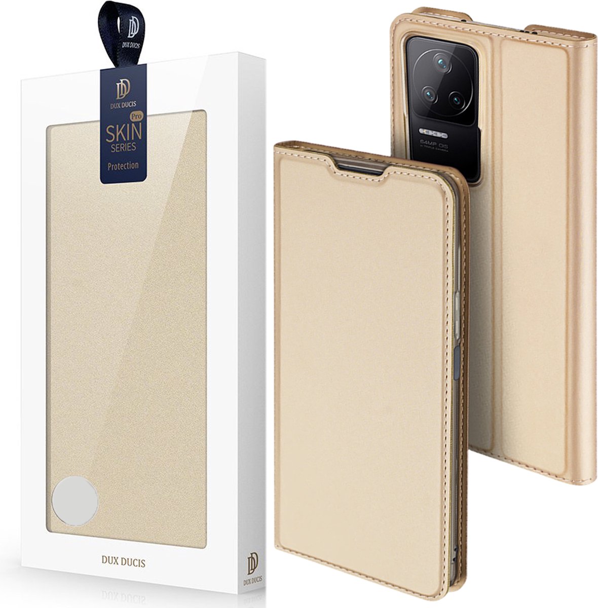 Dux Ducis Skin Pro Holster Case Flip Cover Xiaomi Poco F4 5G Gold