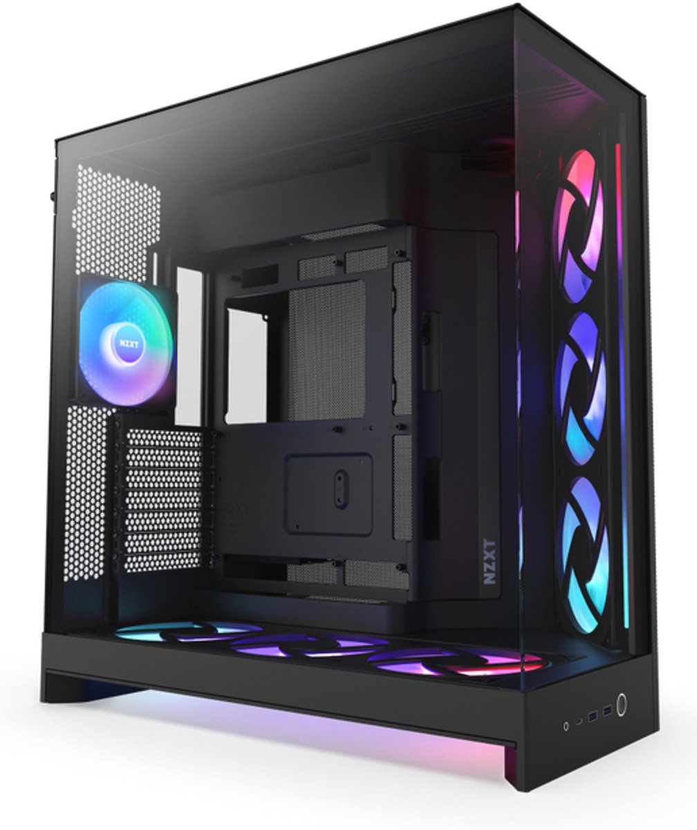 NZXT H9 FLOW RGB+ (2025) schwarz | PC-Gehäuse