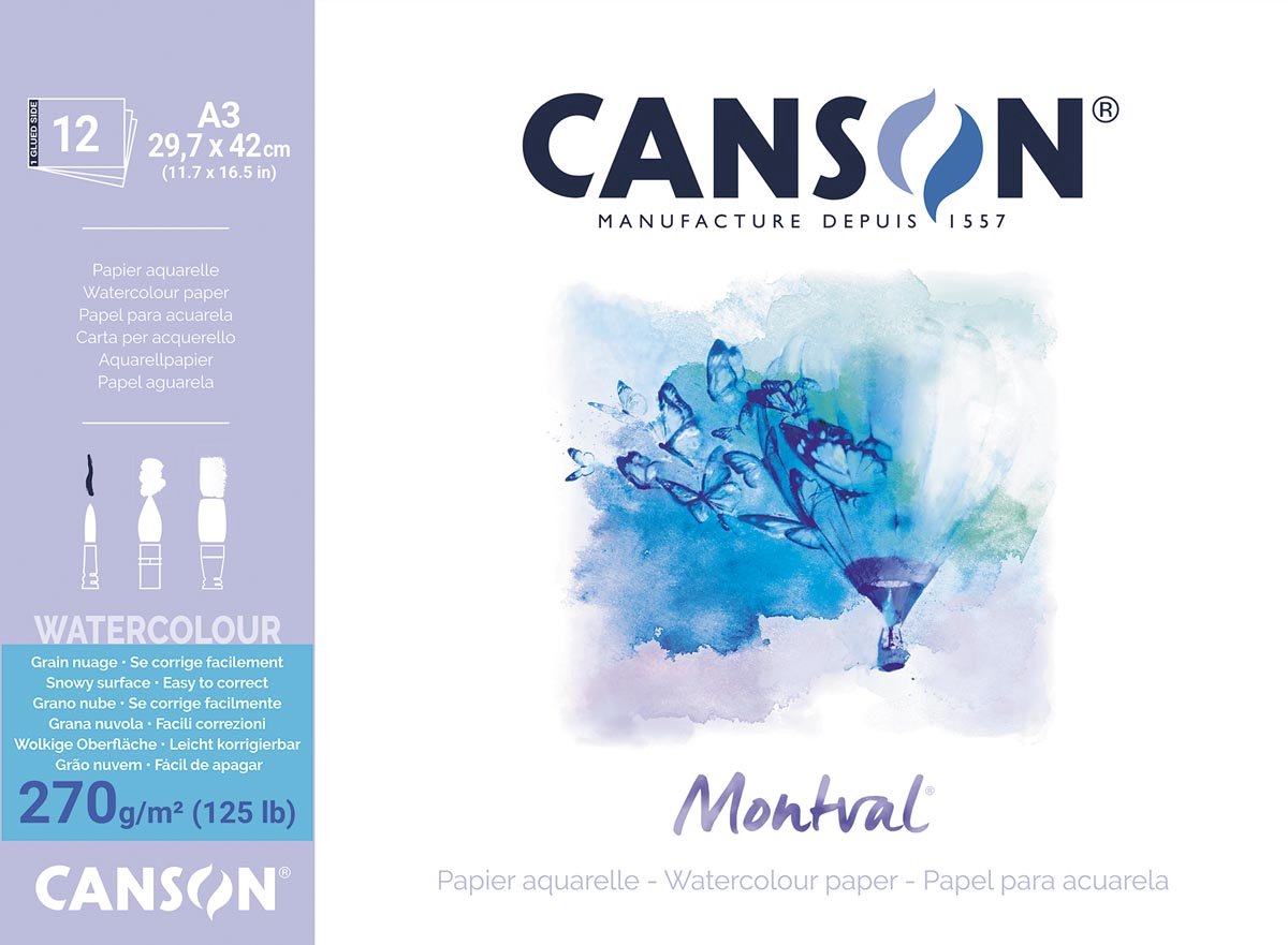 Canson Montval SG A3 270G Pad 12 SH
