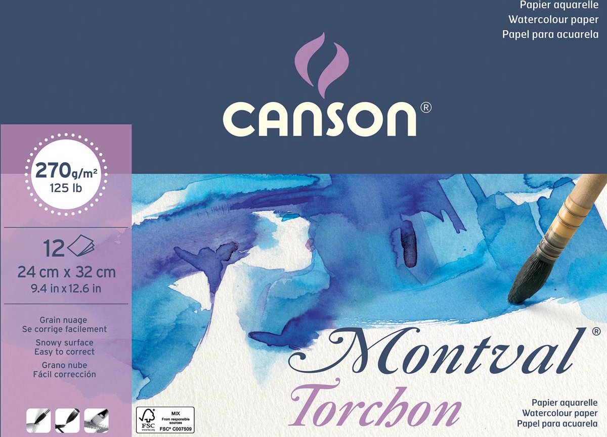 Canson Montval SG 24x32 cm 270G Pad 12 SH