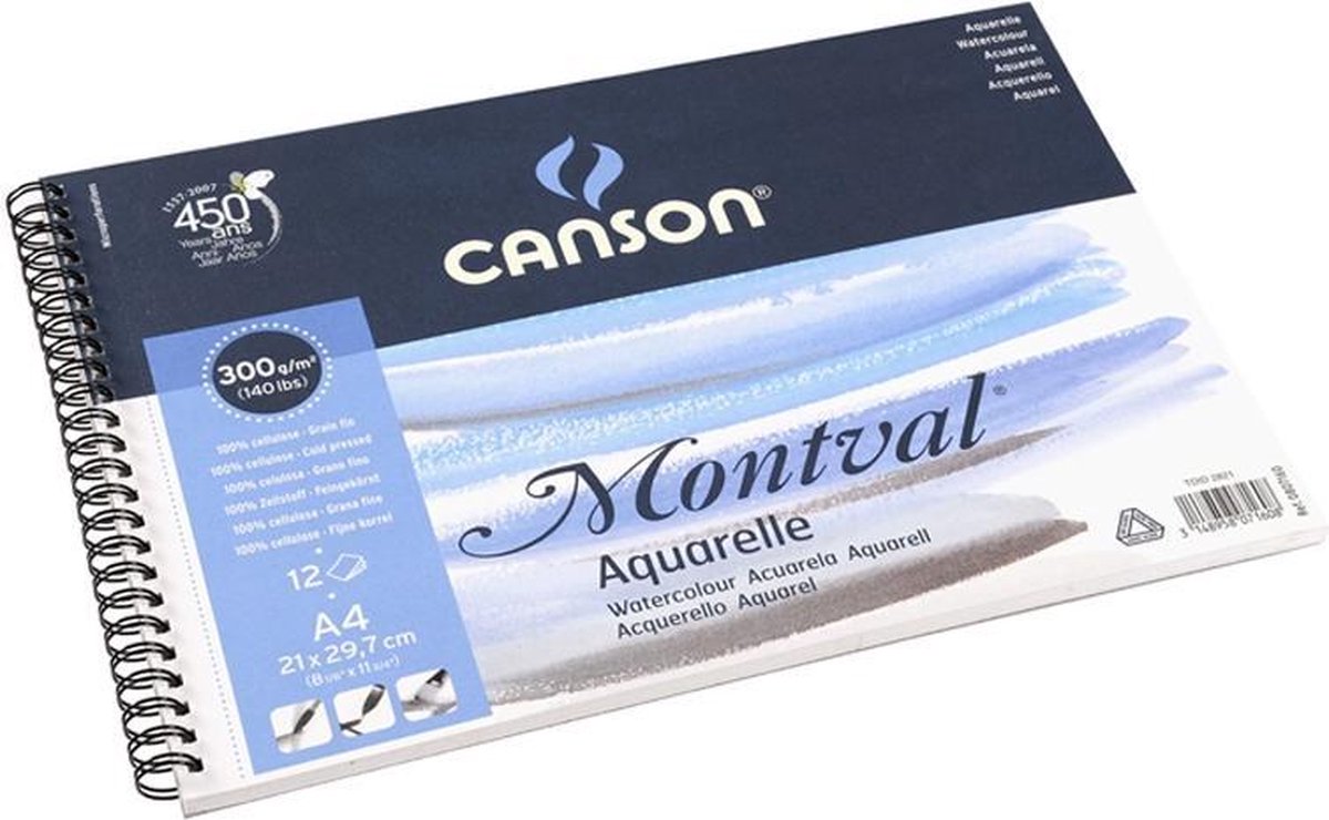 Canson Montval CP 32x41 cm 300G Spiral Pad 12 SH