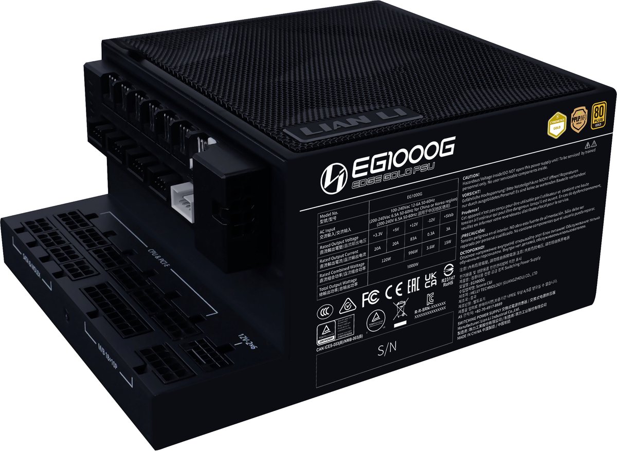 Lian Li EDGE GOLD 1000W ATX 3.1 schwarz | PC-Netzteil