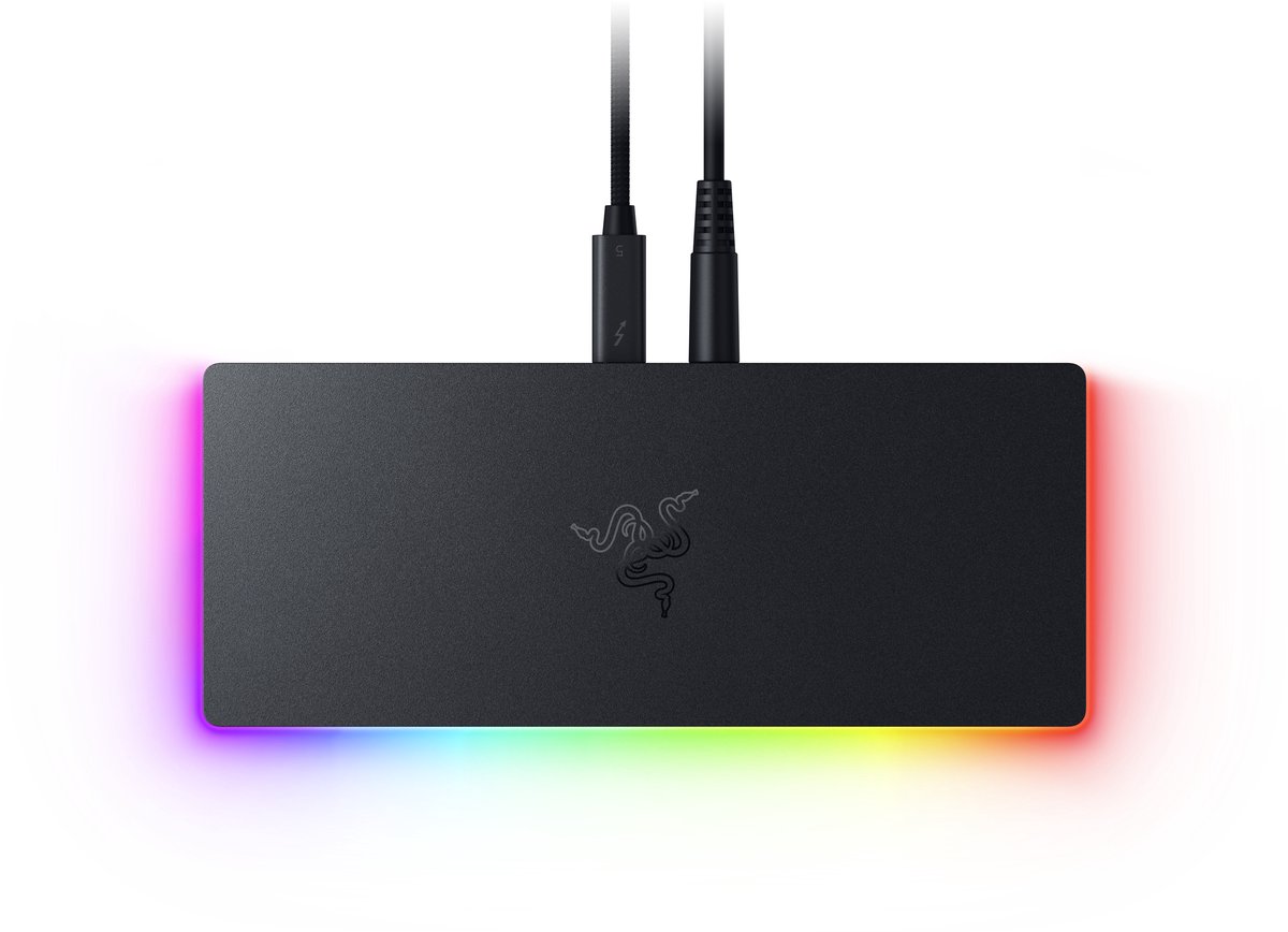 Razer Thunderbolt 5 Dock Desktop-RGB-Dock für mehrere Geräte & Bildschirme, schwarz