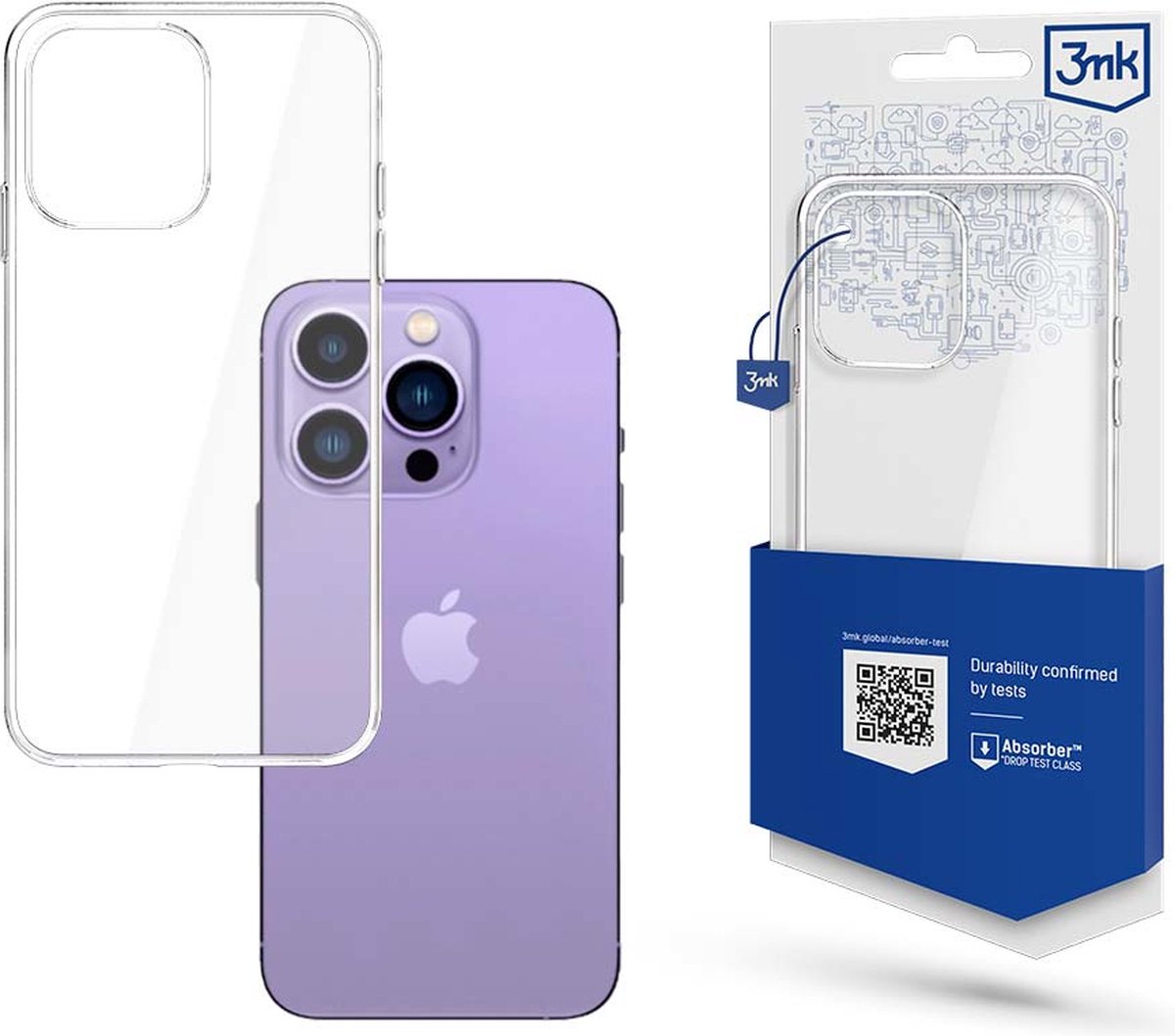 3mk iPhone 14 Pro silicone case from the Clear Case series - transparent