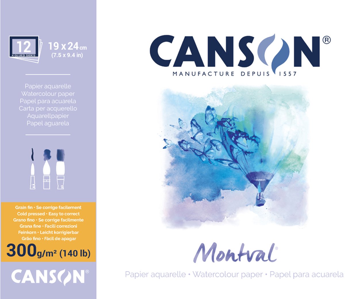 Canson Montval CP 30x40 cm 300G Block 12 SH