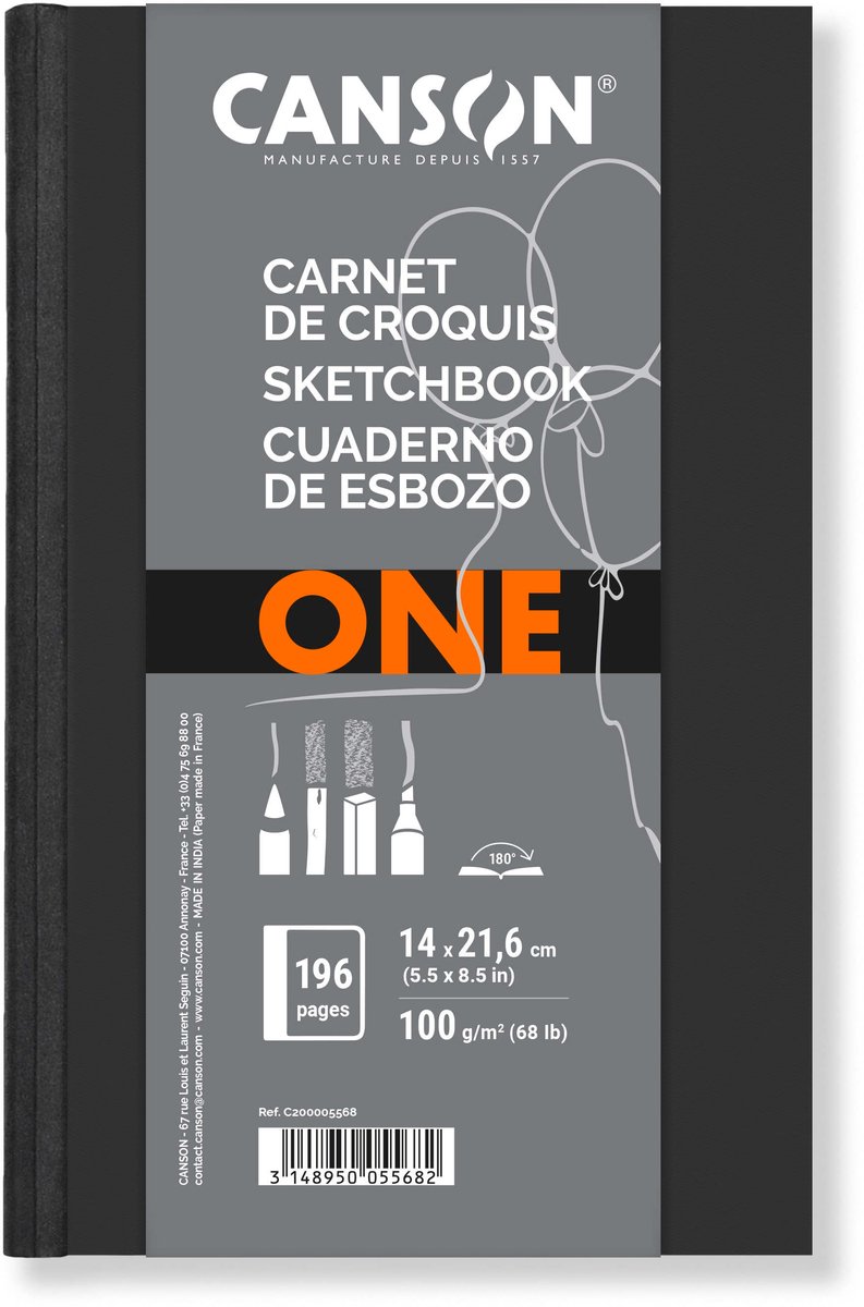 Canson One Art Book 14×21.6 cm 100G Portrait Hardbound