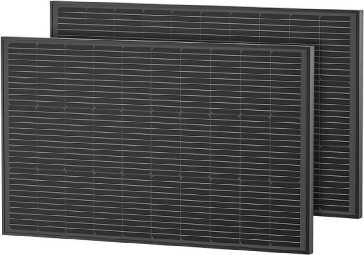 EcoFlow 2 × 100 W Rigid Solar Panel Combo + 2 pairs of Mounting Feet