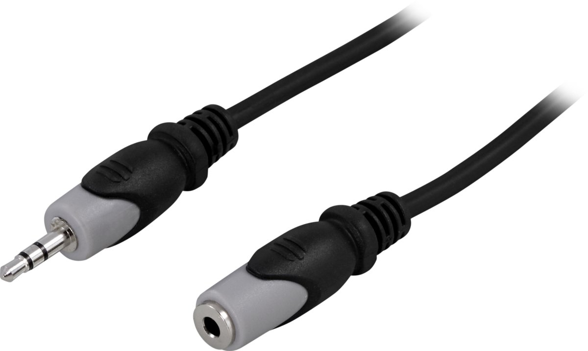 Deltaco 3.5mm male - 3.5mm female audio extension cable 3 m