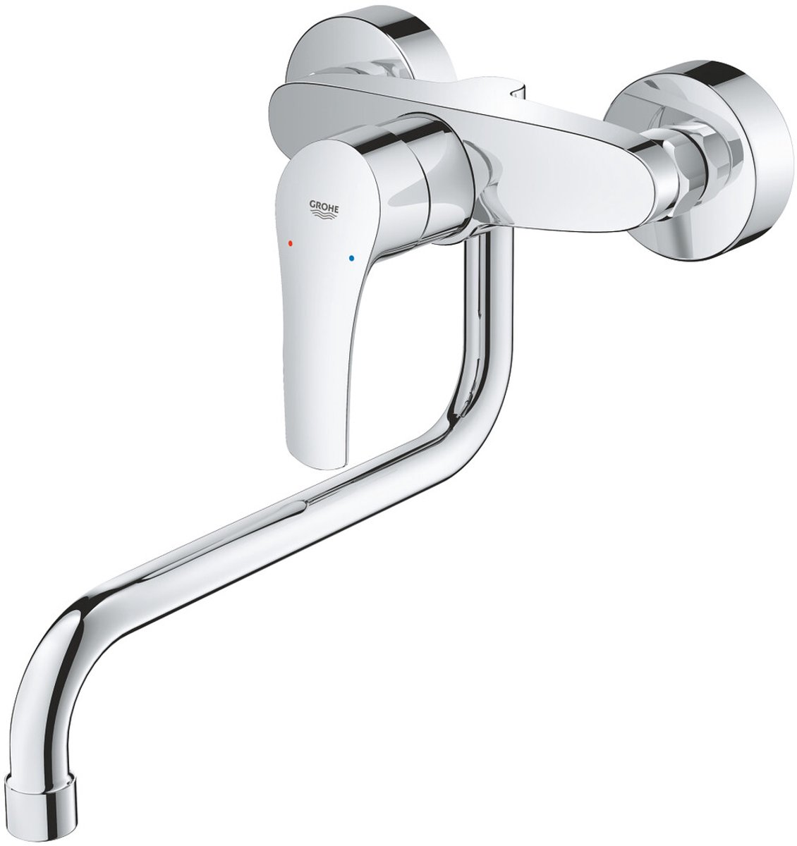 Grohe Eurosmart køkkenarmatur til væg, krom