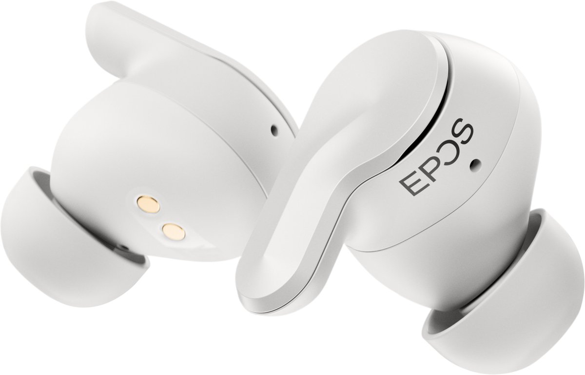 EPOS ADAPT E1 Nordic White, True Wireless Earbuds Bluetooth 5.3, aktive Geräuschunterdrückung, Umgebungsmodus, wasserfest (IPX5)