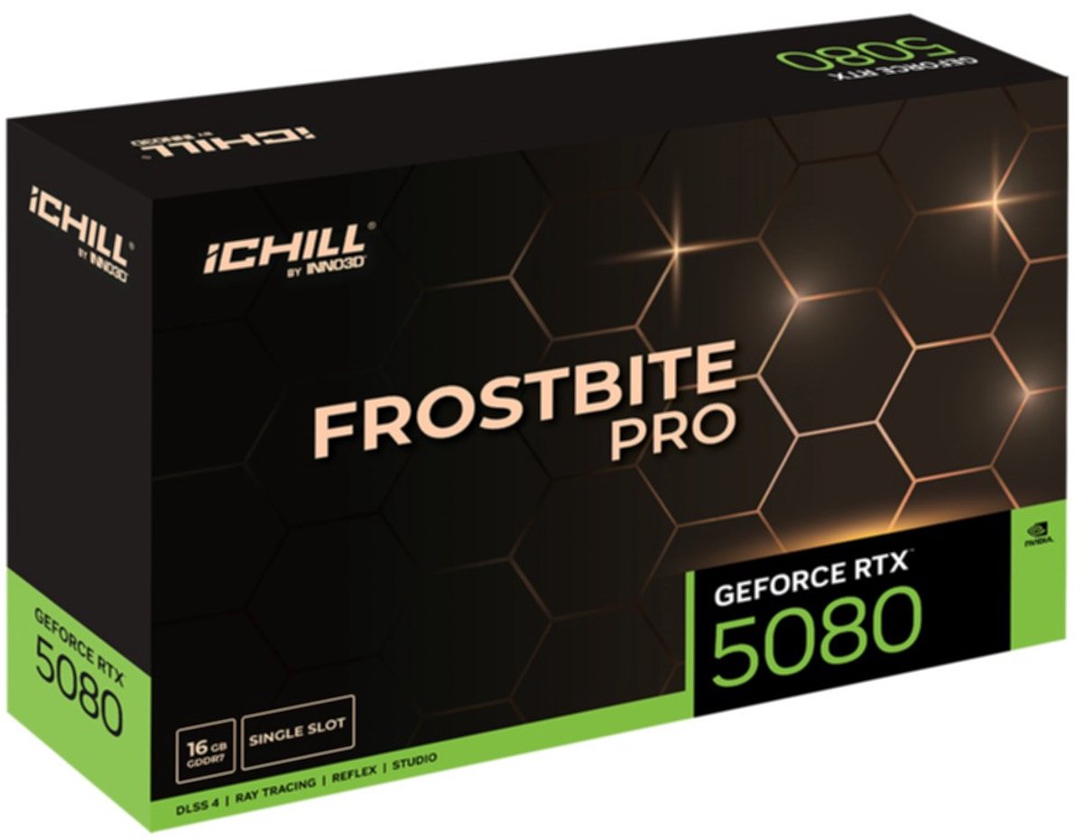 INNO3D GeForce RTX 5080 iCHILL Frostbite PRO - 16GB GDDR7, HDMI, 3x DP