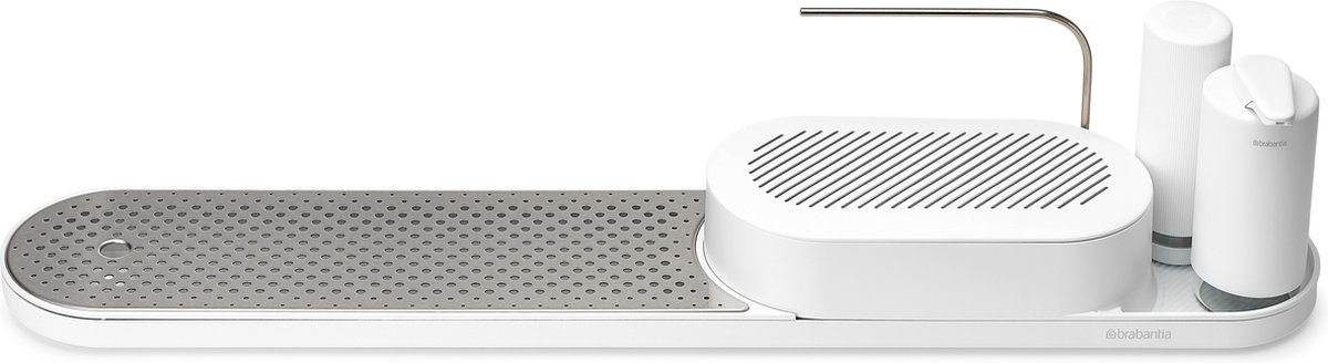 Brabantia Organizzatore per lavello SinkStyle, set di 4 pezzi Mineral fresh white