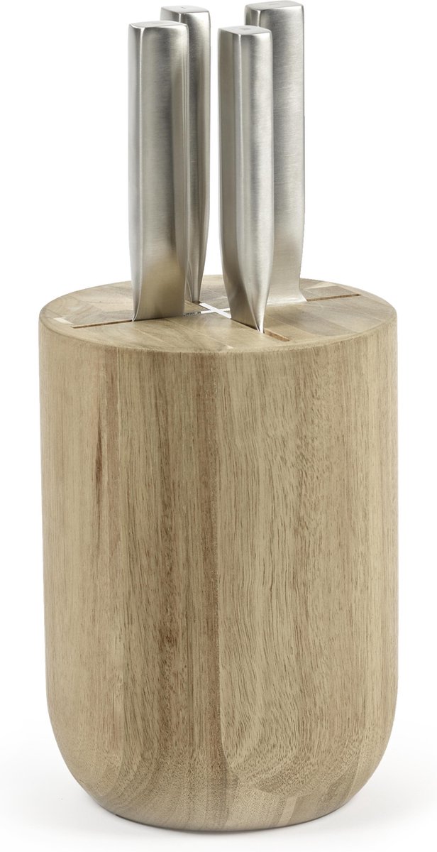 Serax Set de cuchillos con bloque de cuchillos Base 5 piezas Wood-steel grey