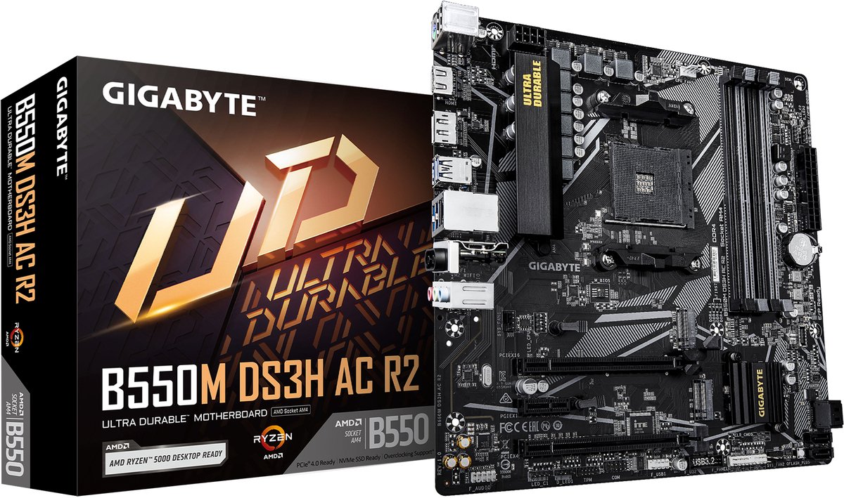GIGABYTE B550M DS3H AC R2 Mainboard Sockel AM4