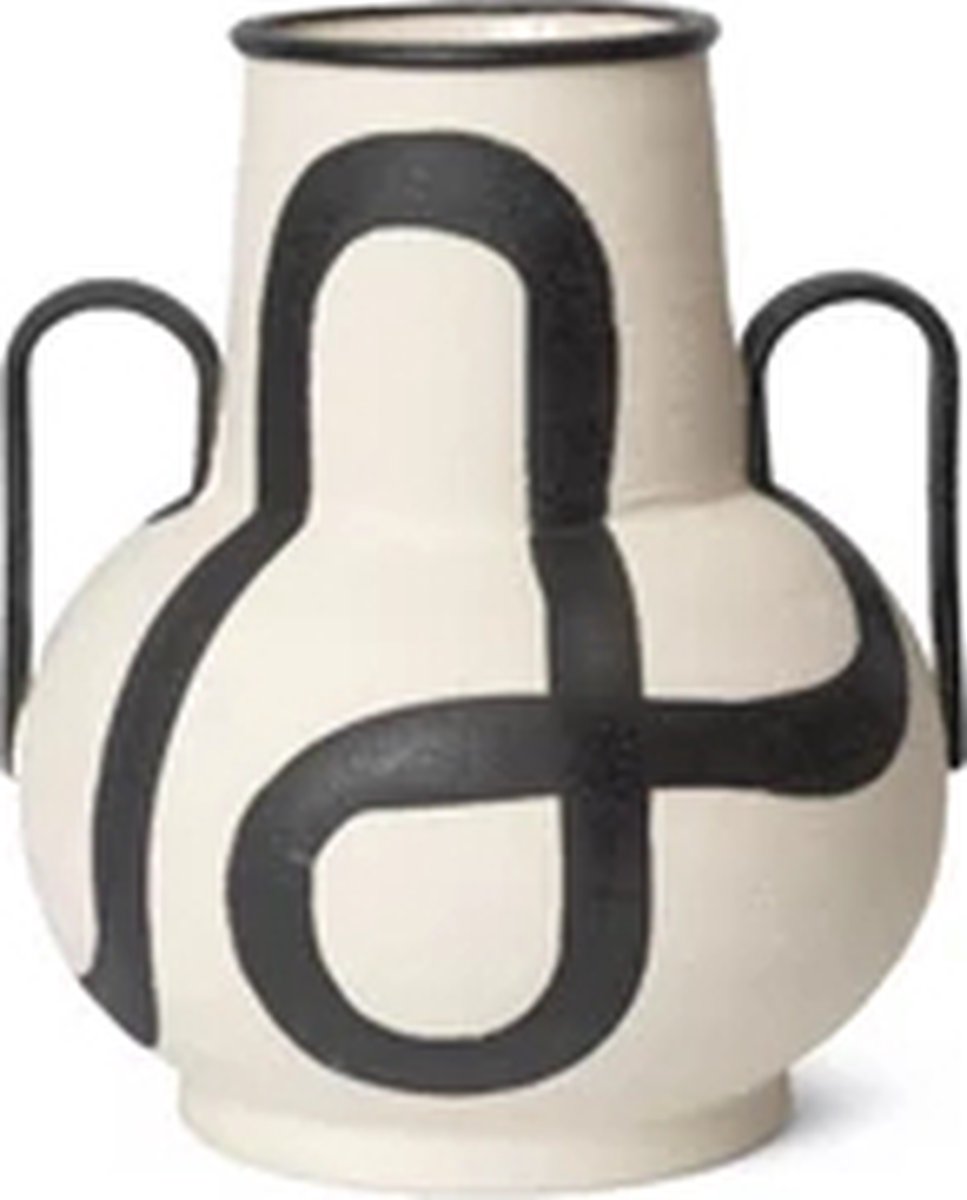 Ferm Living Jarrón Trace Blanco roto