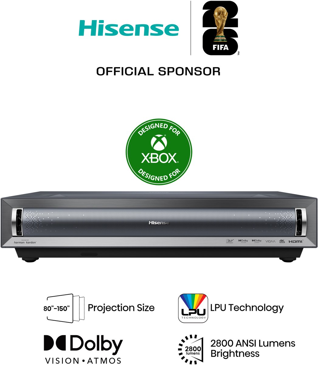 Hisense Projektor PX3 projection TV - 3840 x 2160 - 2800 ANSI lumens