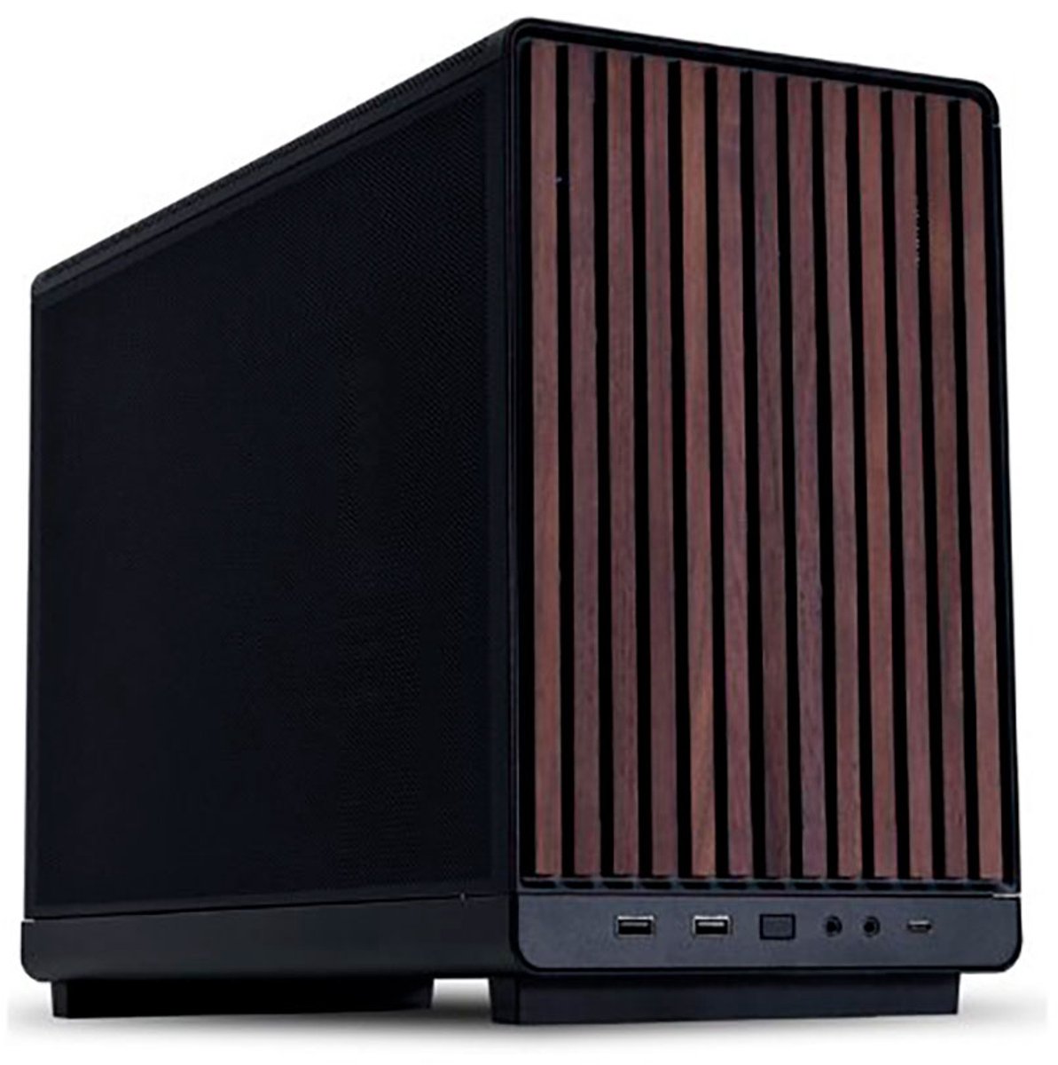 Lian Li DAN Cases A3-mATX Black TG Wood Edition | PC-Gehäuse