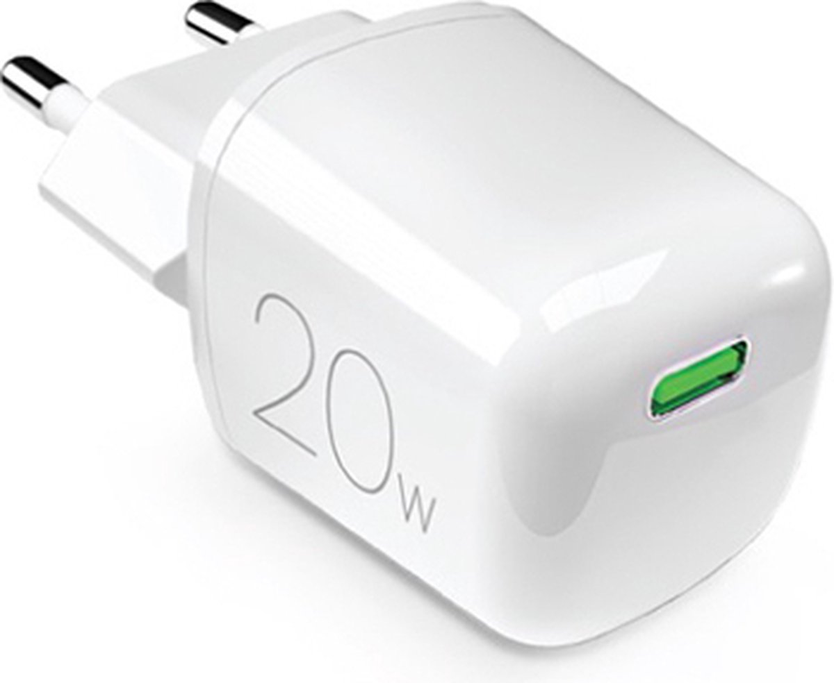 Puro PURO MiniPro 20W USB-C-vægoplader - GAN-teknologi - Hvid