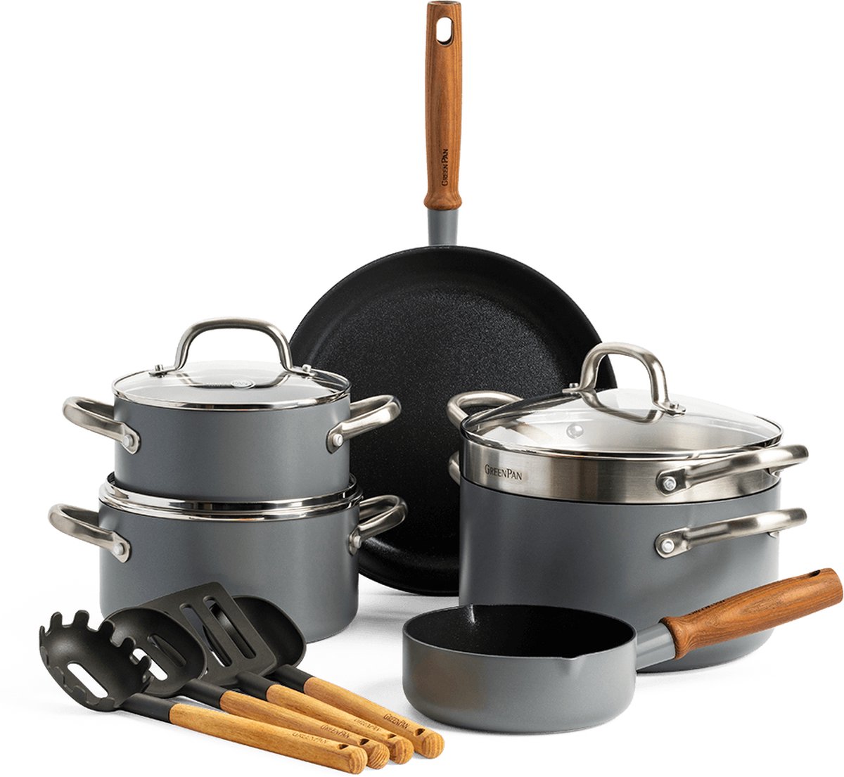 GreenPan Set de cacerola y sartén Mayflower Pro 13 piezas