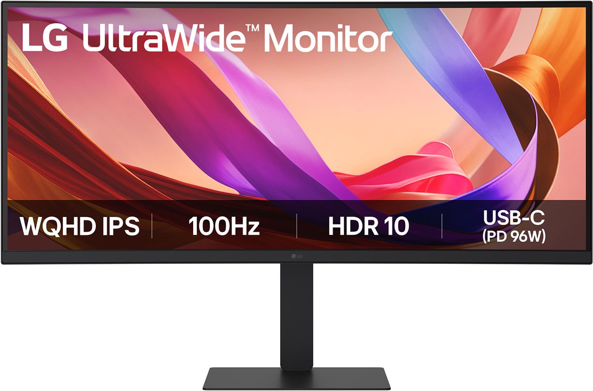 LG 34U650A-B Ultra Wide - 34 Zoll PS-Panel, KVM-Switch - "Ergonomischer Standfuß, 96W Stromversorgung"