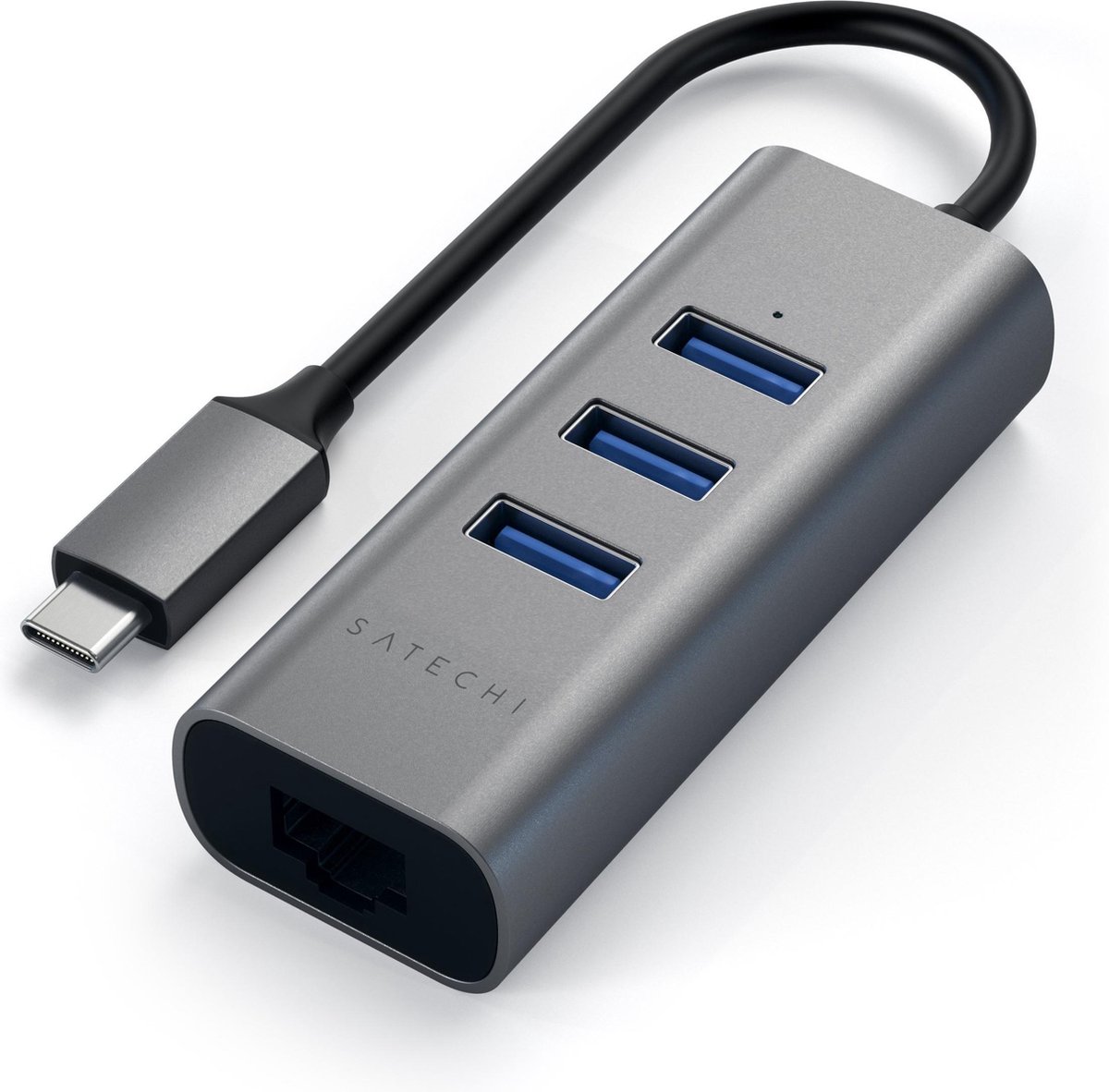 Satechi Type-C 2-in-1 3 Port USB 3.0 Hub & Ethernet space gray