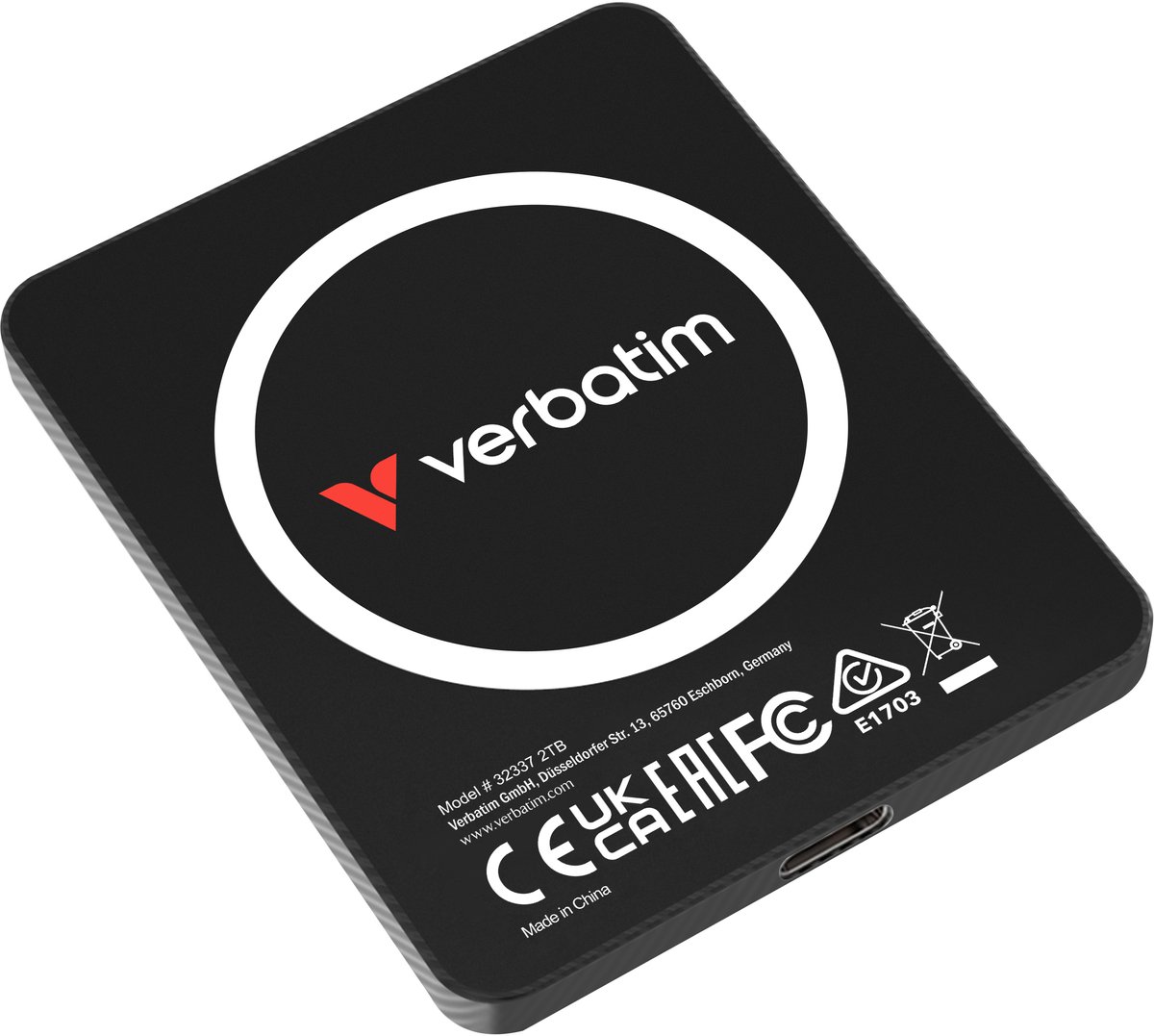 Verbatim SnapBack Ultra Slim SSD 2TB Schwarz Externe Solid-State-Drive, USB 3.2 Gen 2x2 (20 Gbit/s)