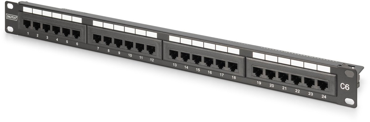 DIGITUS patch panel - 1U - 19" - class E