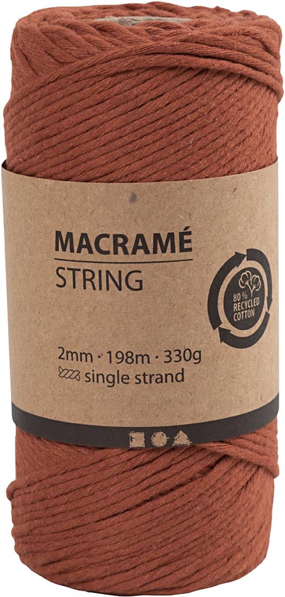 Creativ Company - Macrame Cord - Burnt Orange 198m