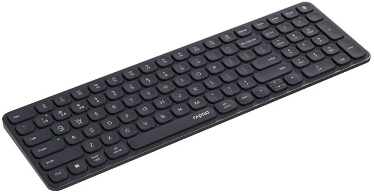 Rapoo E9710M Kabellose Ultradünne Tastatur QWERTZ, Multi-Modus, Schwarz