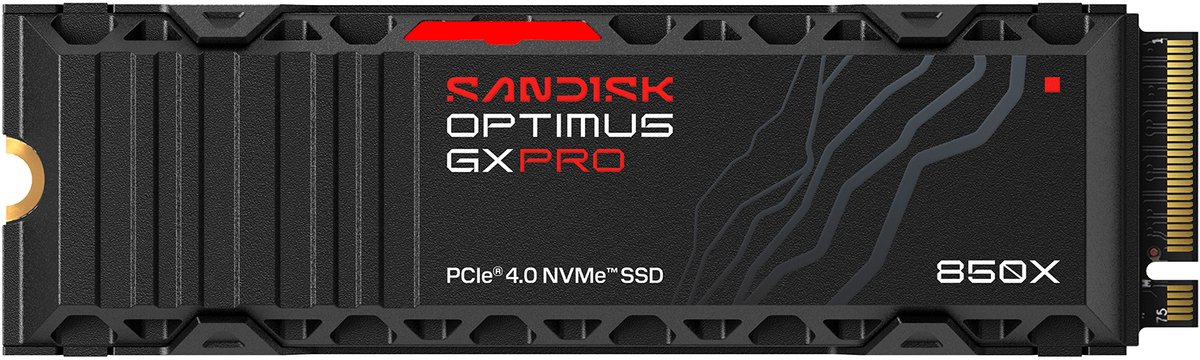SanDisk Optimus GX PRO 850X Heatsink SSD 4TB M.2 2280 PCIe Gen4 Internes Solid-State-Module mit Kühlkörper