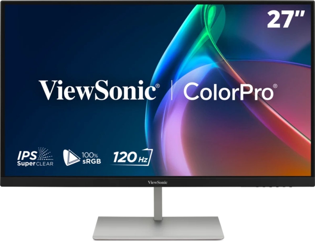 ViewSonic VP2766-2K Grafik Monitor, schwarz 68,58cm (27 Zoll) QHD, 16:9, 5ms, IPS, 350 cd/m², 120Hz, HDR10, USB-C, 2x 3W Lautspr