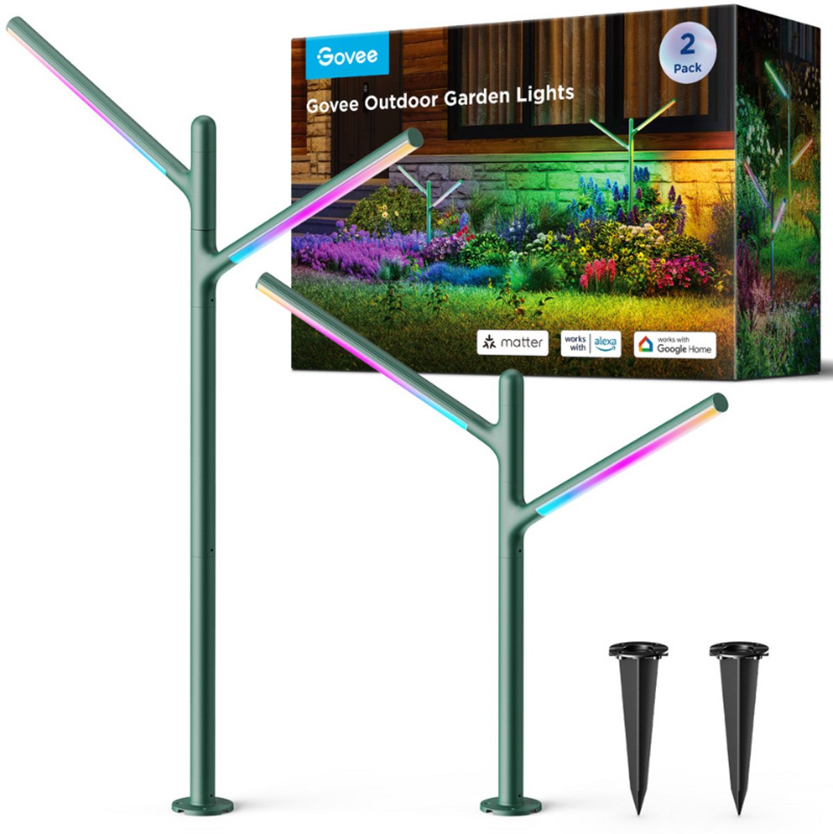 Govee Outdoor-Gartenleuchten RGBICWW