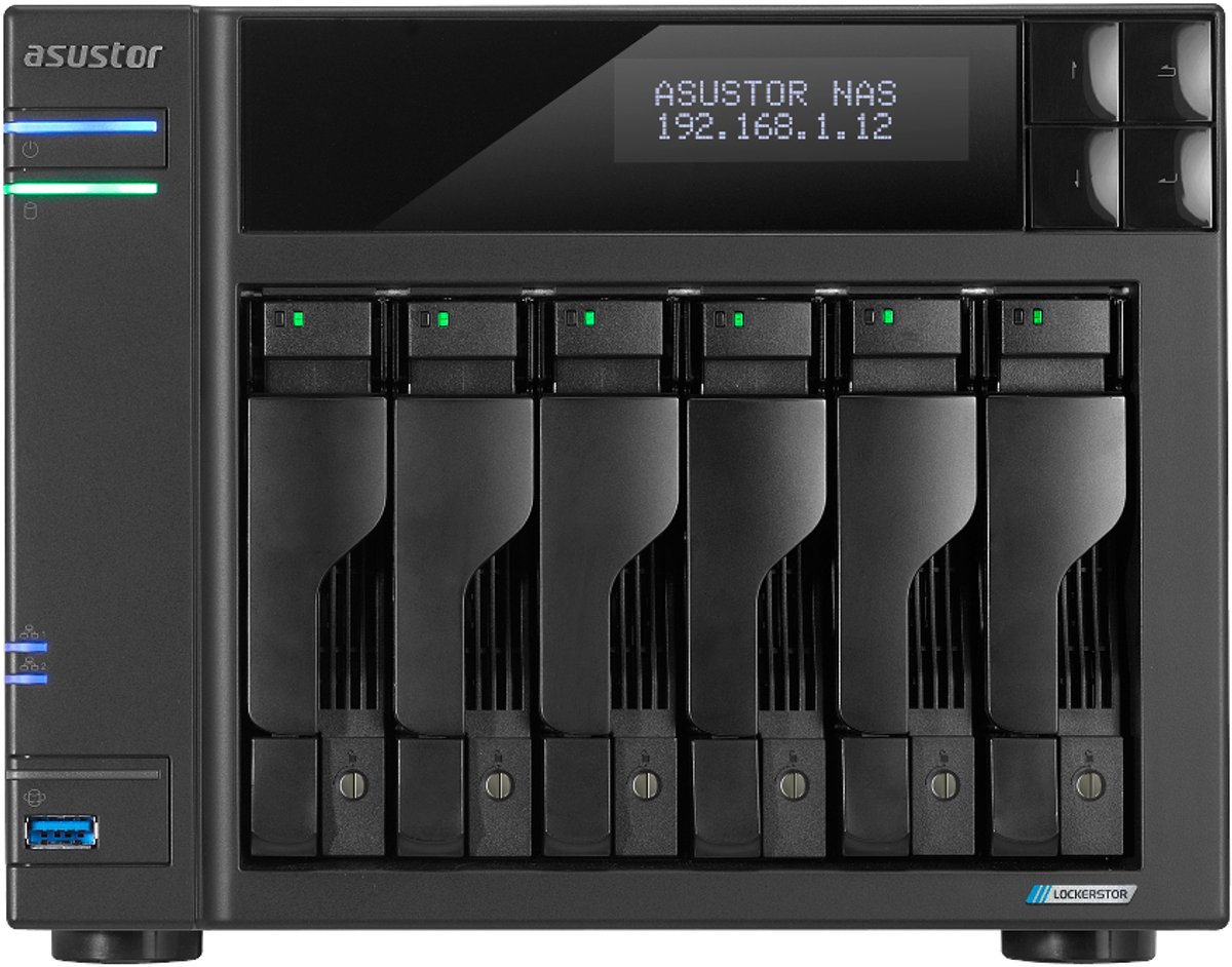 Asustor Lockerstor 6 Gen2+ NAS 6-Bay Intel Celeron N5105, 8GB DDR4 RAM, 0/6 HDD/SSD