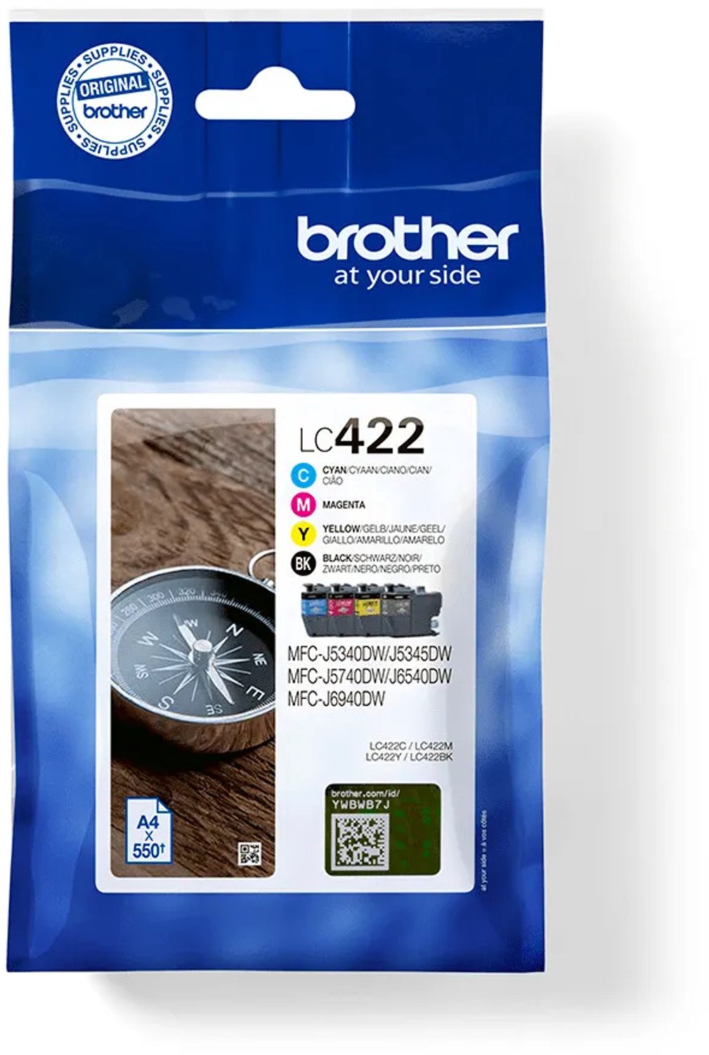 Brother LC 422 Value Pack - (Black Yellow Cyan Magenta) Ink