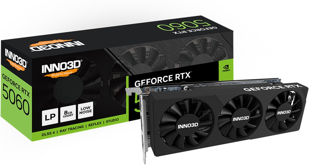 INNO3D GeForce RTX 5060 Low Profile Grafikkarte - 8GB GDDR7, HDMI, 2x DP