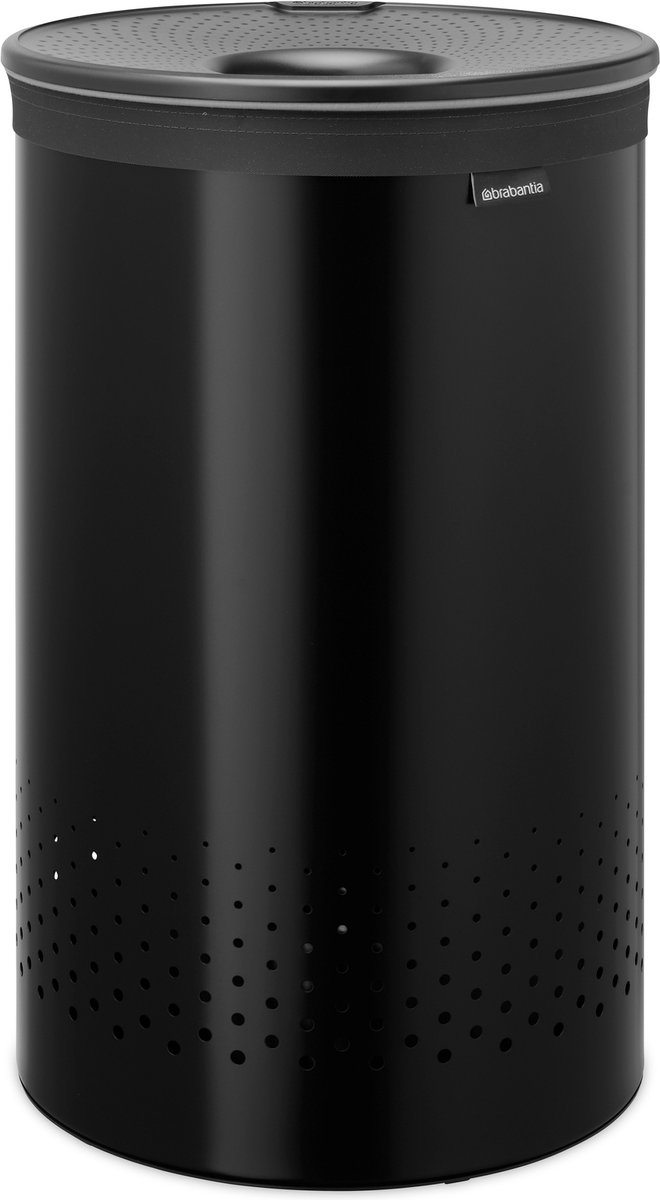 Brabantia Cesto per la biancheria Brabantia con coperchio in plastica 60 L Nero opaco