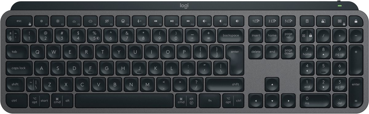 Logitech MX Keys Combo For Business Gen 2 (US) - Tastatur & Mus sæt - US International - Sort