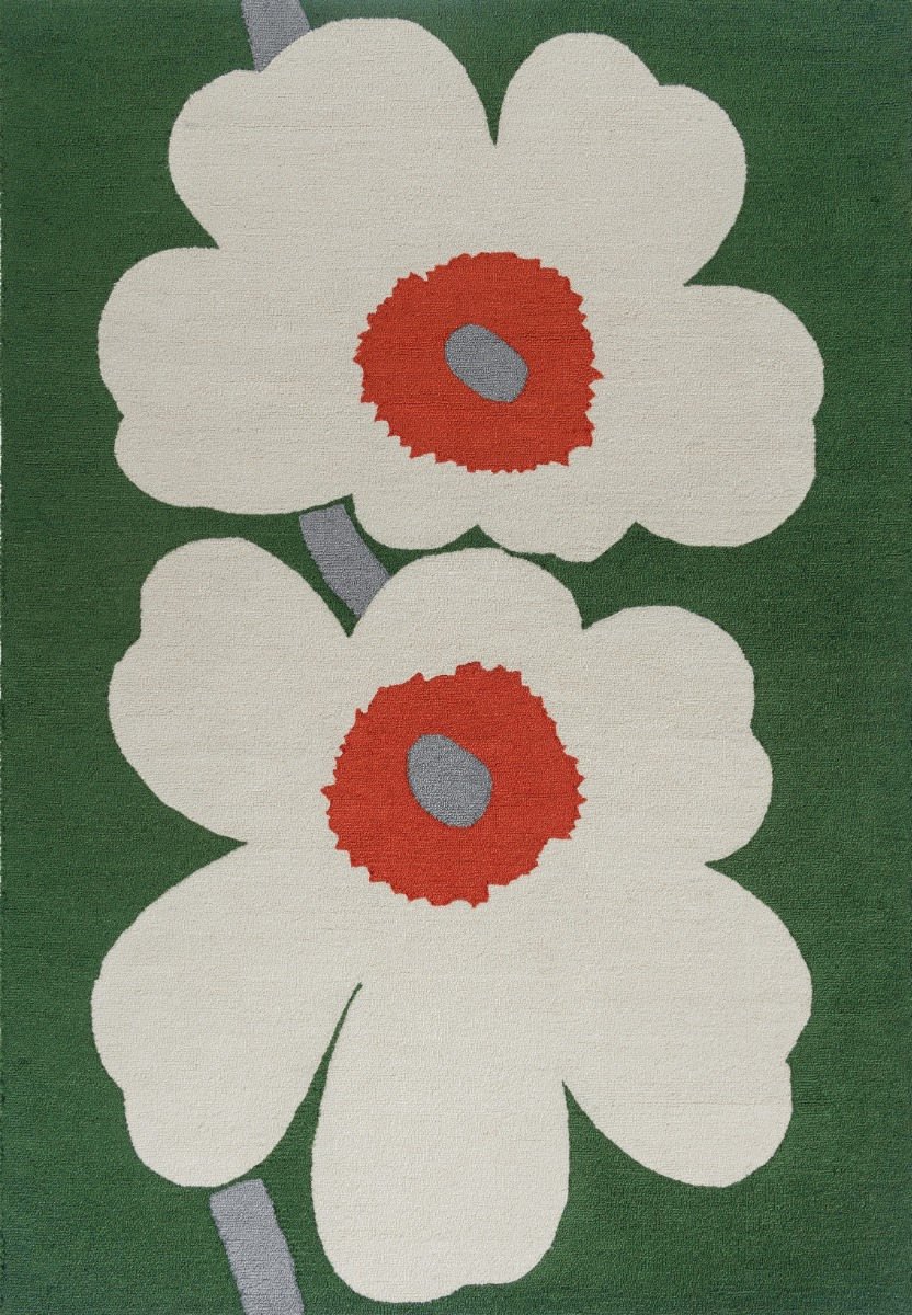 Marimekko Tappeto di plastica taftato Unikko 60° anniversario 140x200 cm