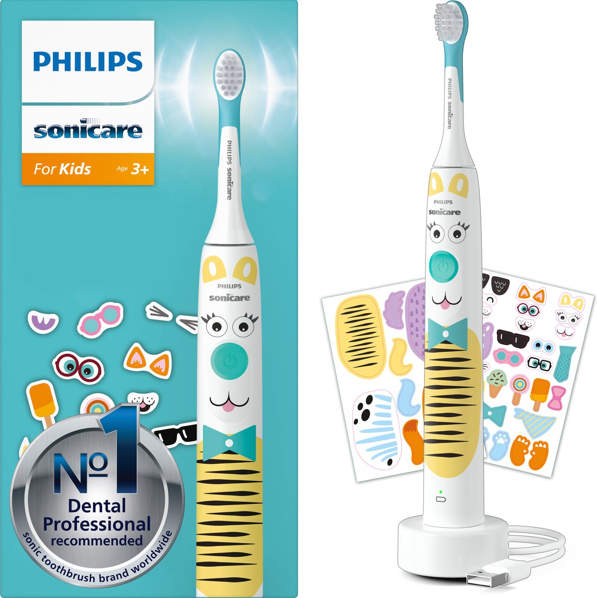 Philips Eltandbørste For Kids Design a Pet Edition Power toothbrush
