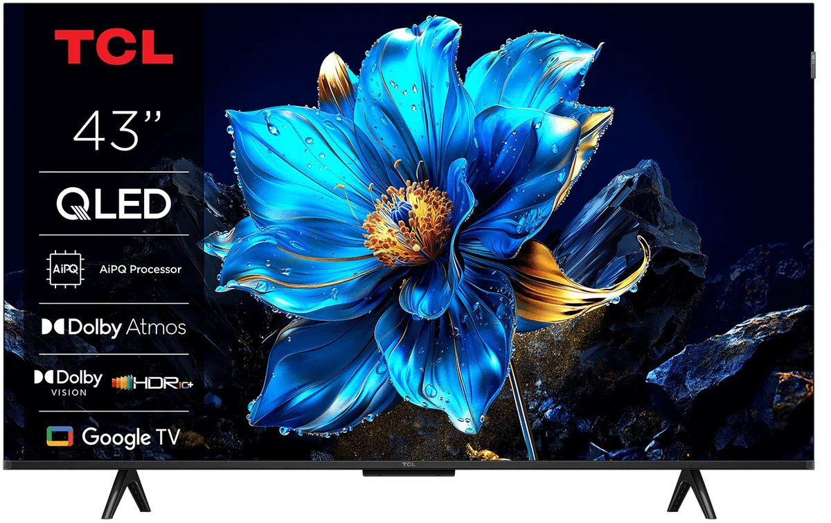 TCL 43" Fladskærms TV QLED 4K Dolby Vision 43T69C