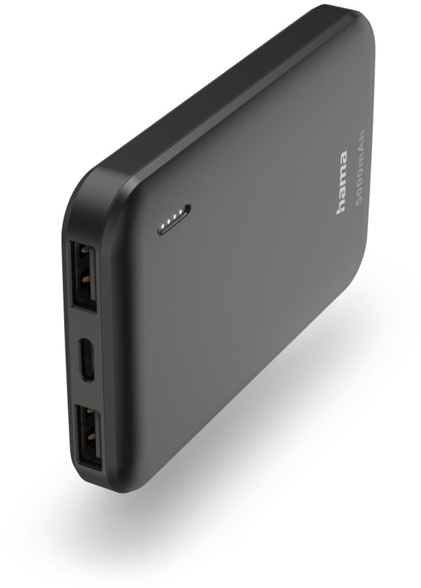 Hama Powerbank 5000mAh 2xUSB-A Anthracite - 5000 mAh