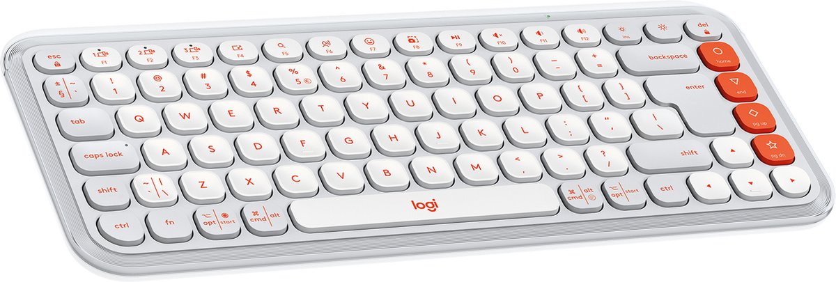 Logitech POP Icon Keys - Tastatur - Amerikansk engelsk - Hvid