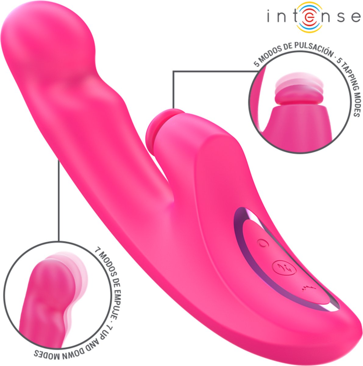 Intense Emi Vibrator 13.5 Cm Multifunction 3 In 1 10 Vibrations Pink